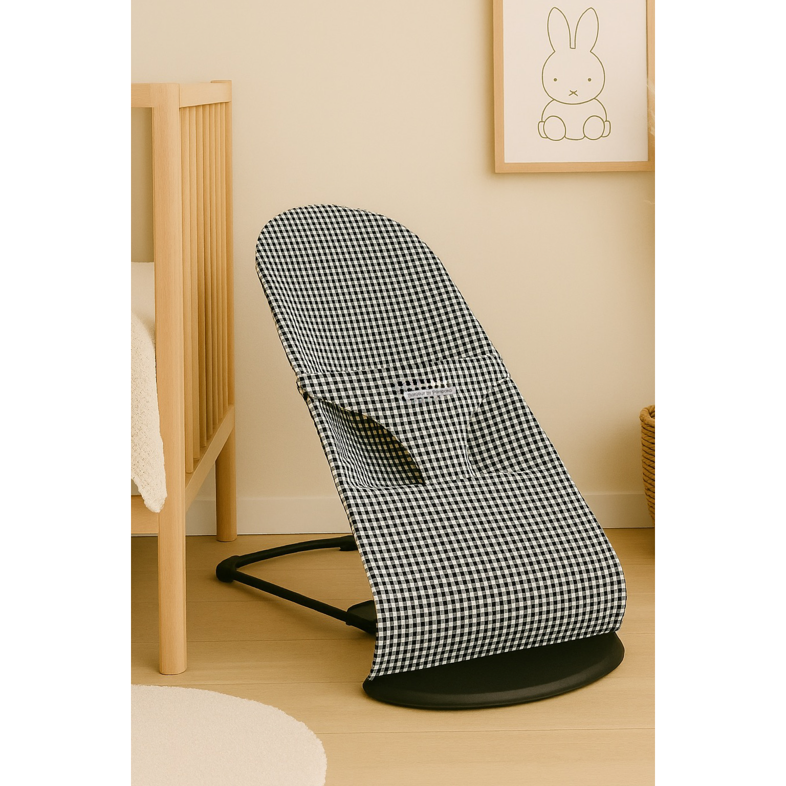 Funda hamaca BabyBjörn Vichy Negro