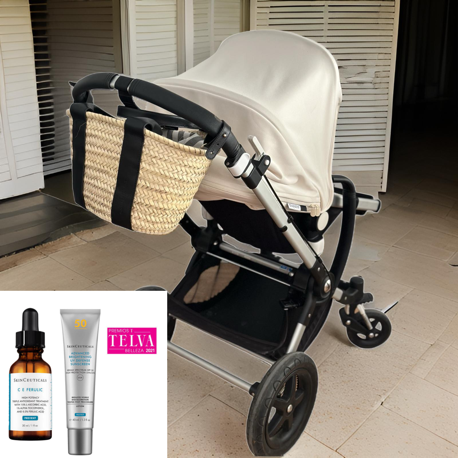 Cesta Capazo Piel Negra