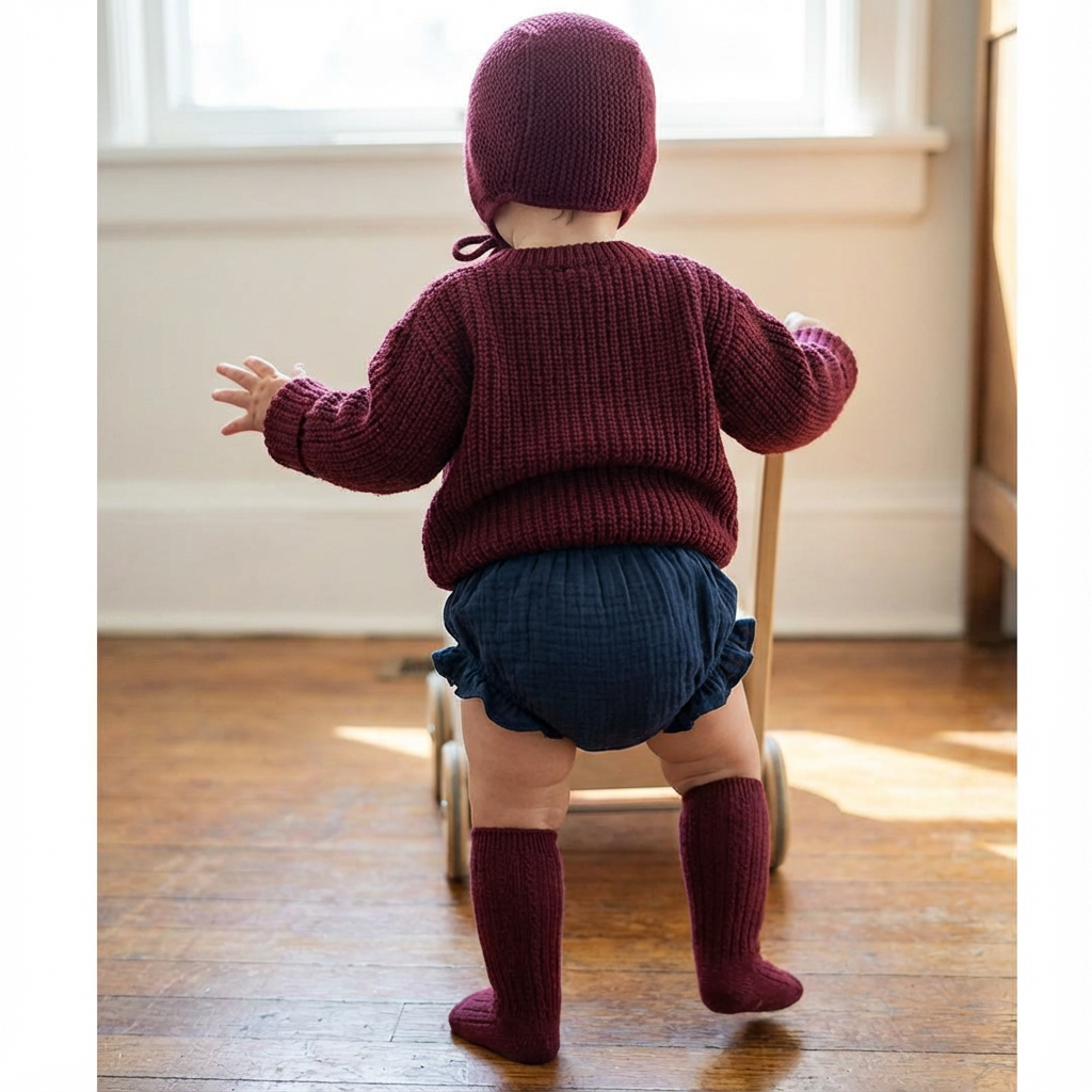 Cubrepañal Bambula Azul Marino