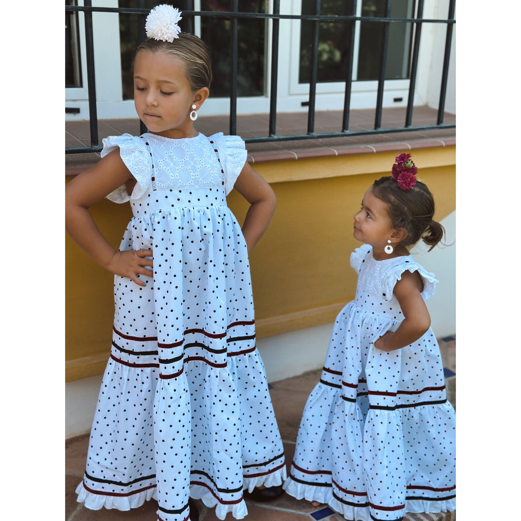 Traje de Flamenca Niña bordado