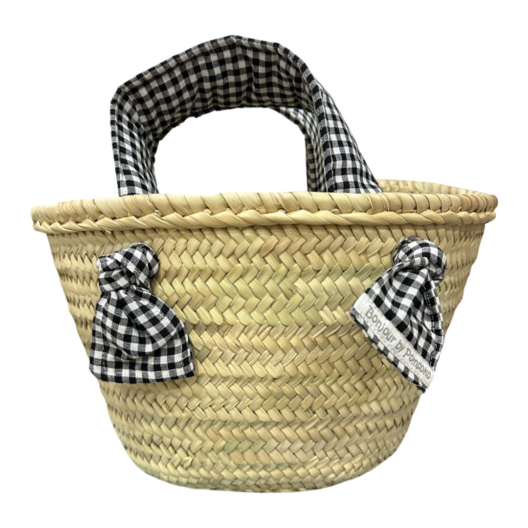 Cesta Capazo Vichy Negro