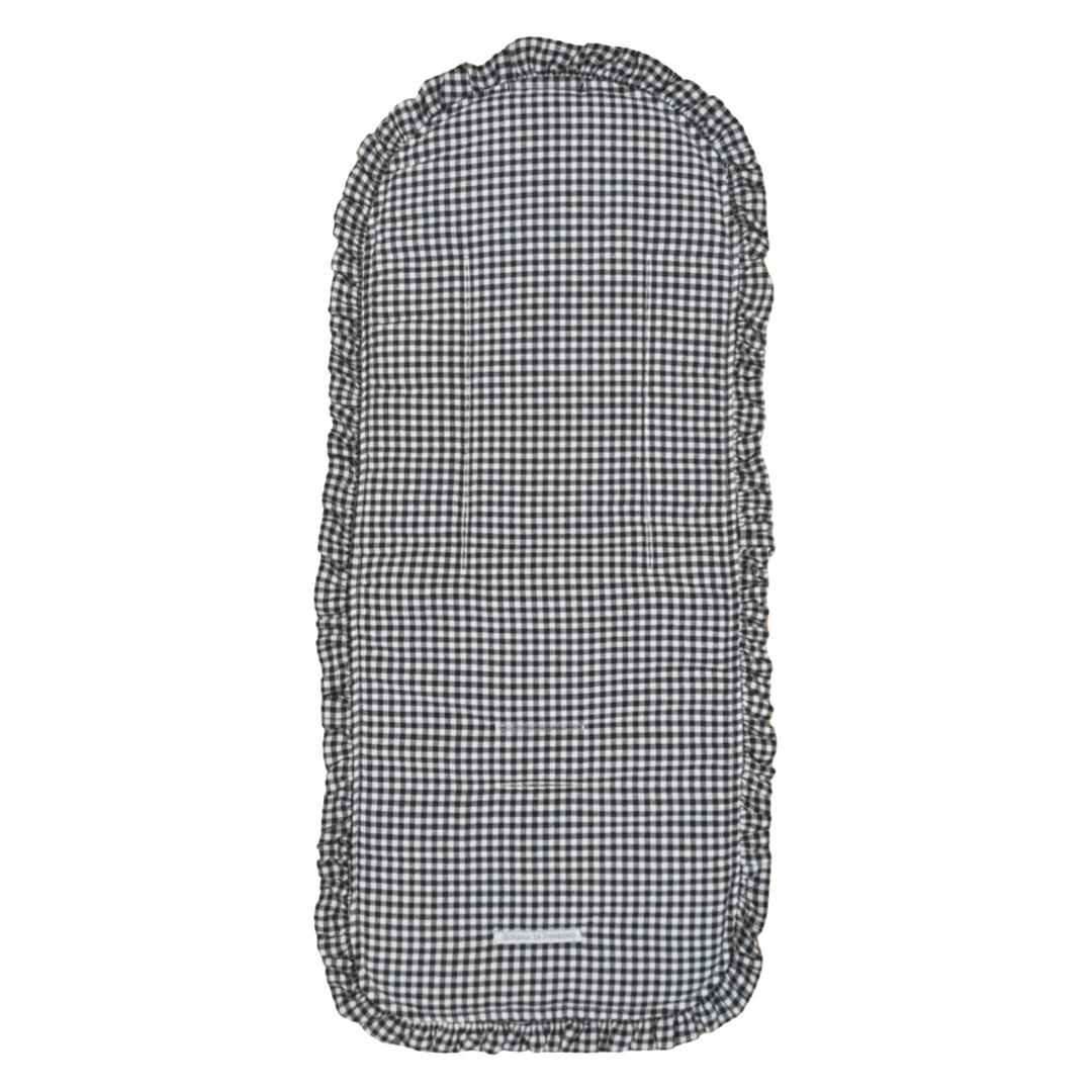 Colchoneta Universal Volante Vichy Negro