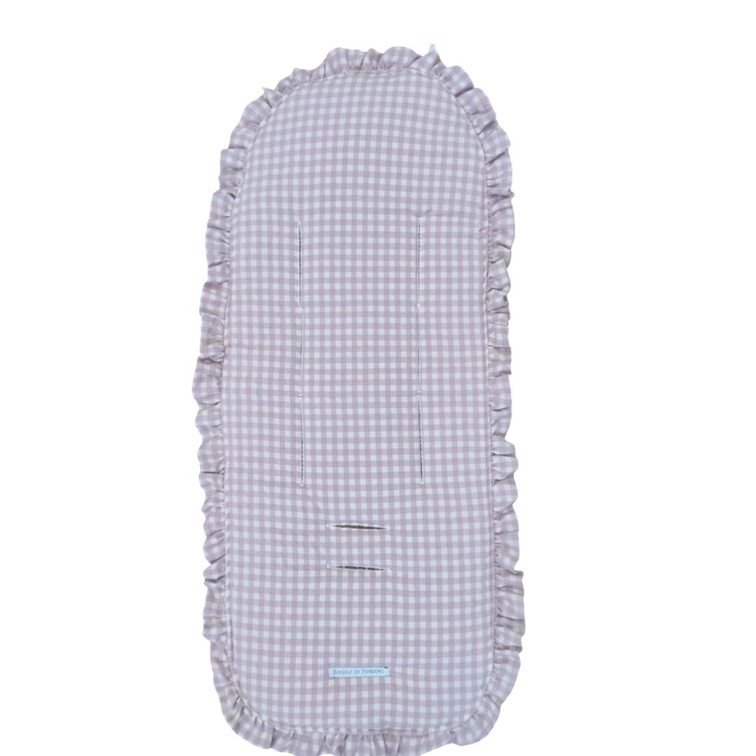 Colchoneta Universal Volante Vichy Rosa