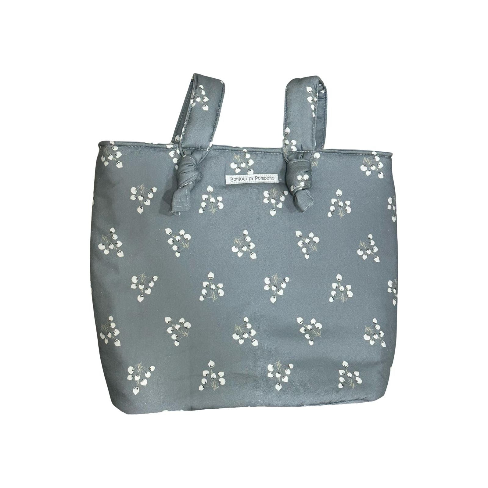 Maxi Flor de Algodón Gris