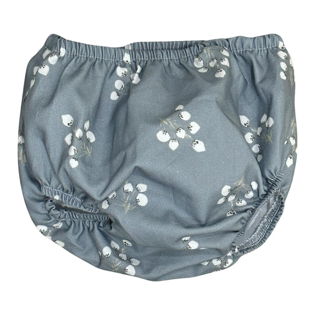 Cubrepañal Flor de Algodón Gris