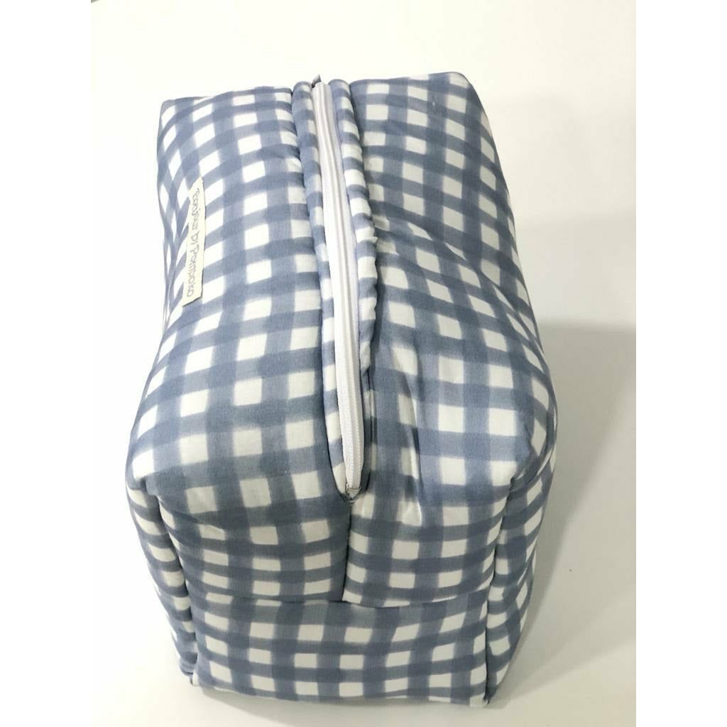 Light Gray Neceser Acuarela Azul Acero