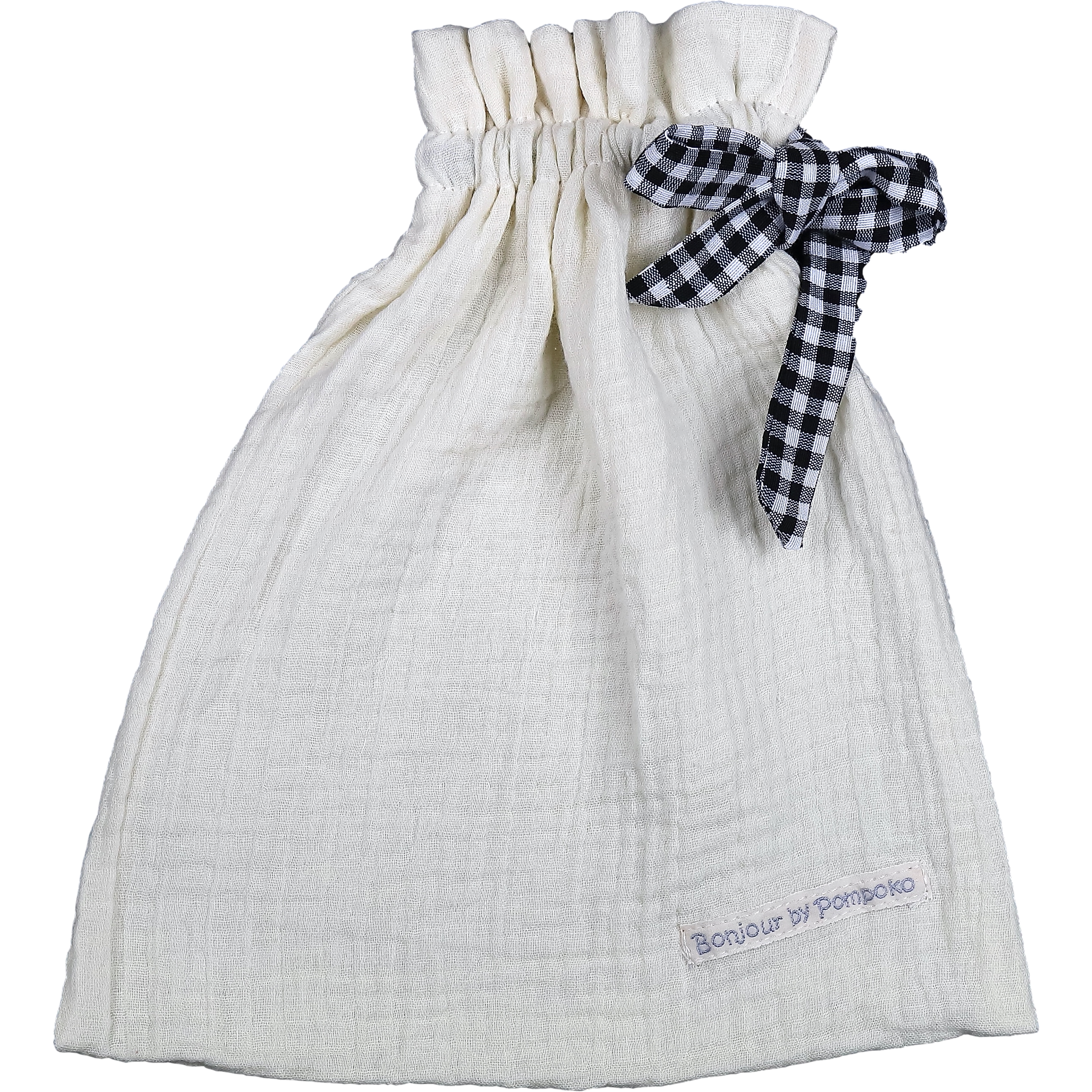 Light Gray Bolsa Guardatodo Cierre Vichy Negro