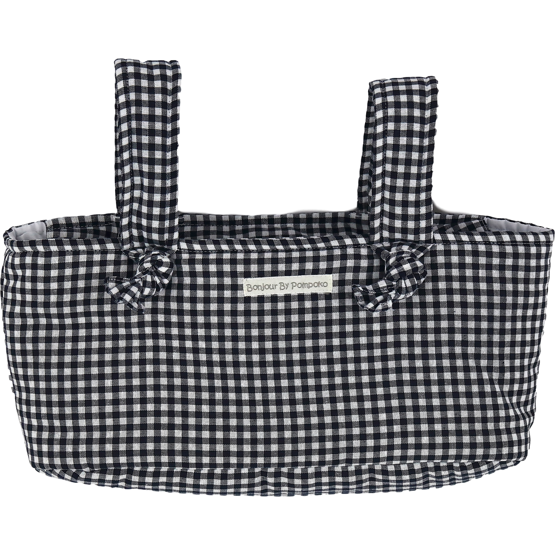 Light Gray Mini Vichy Azul Marino