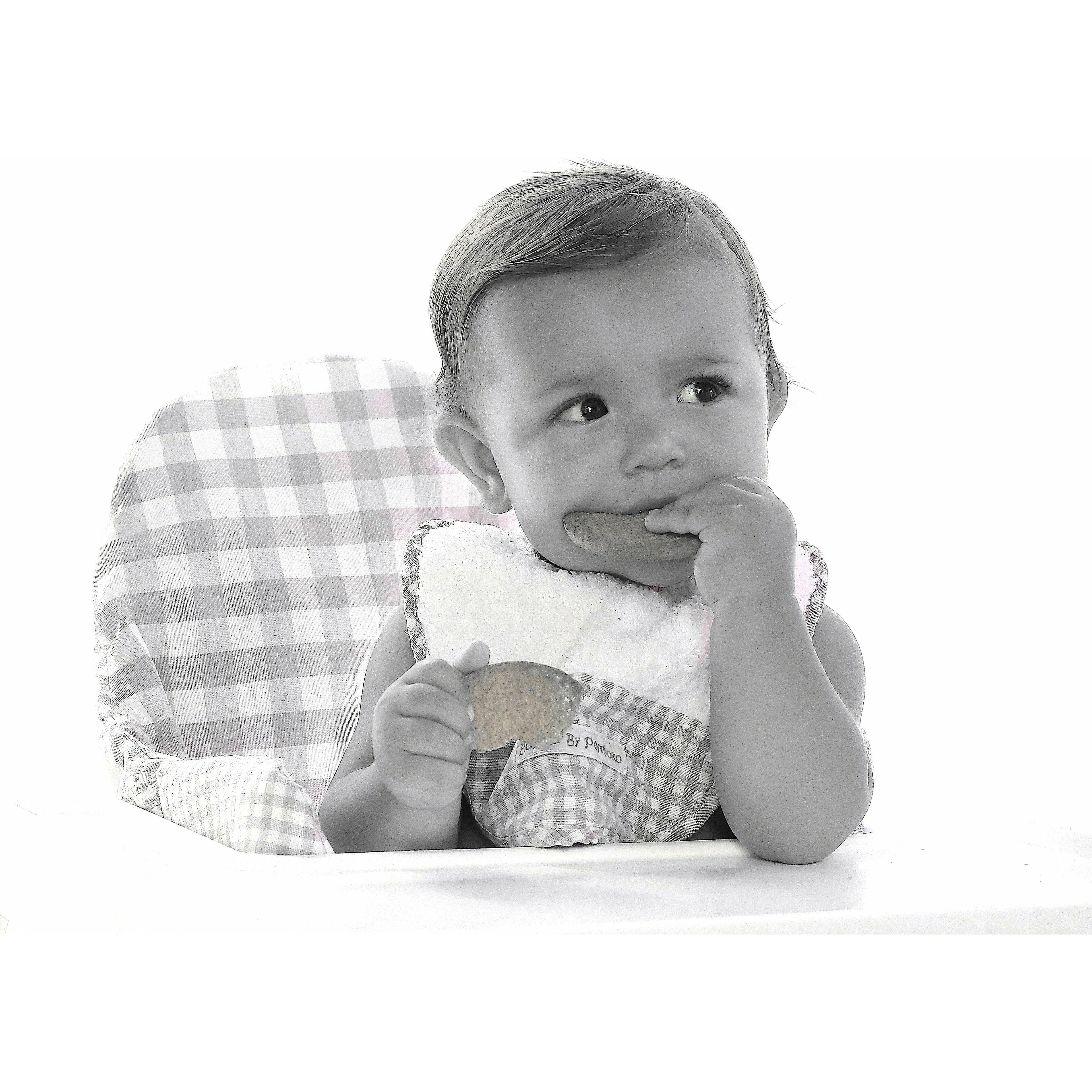 Gray Cojín para trona ANTILOP IKEA reversible Vichy Gris / Vichy Gris Plus