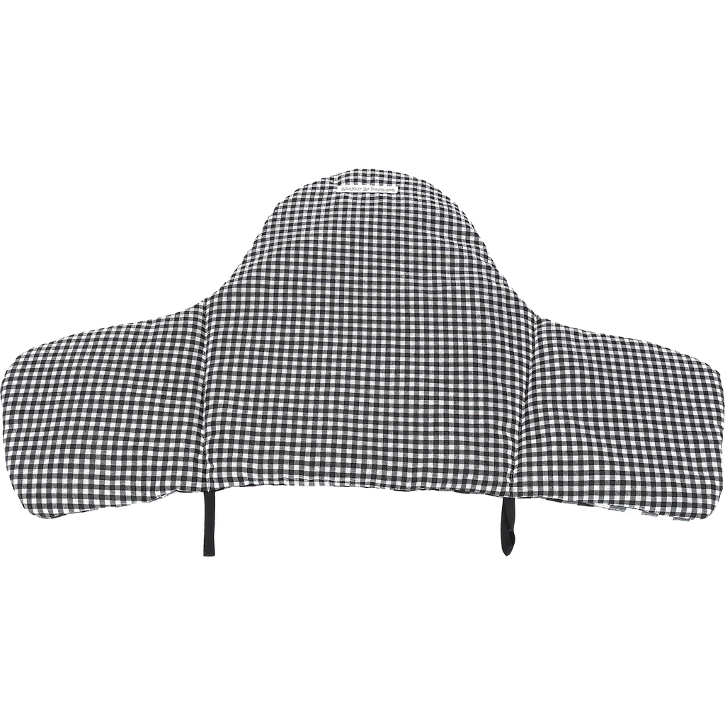 Light Gray Cojín para trona ANTILOP IKEA reversible Vichy Negro / Vichy Negro Plus