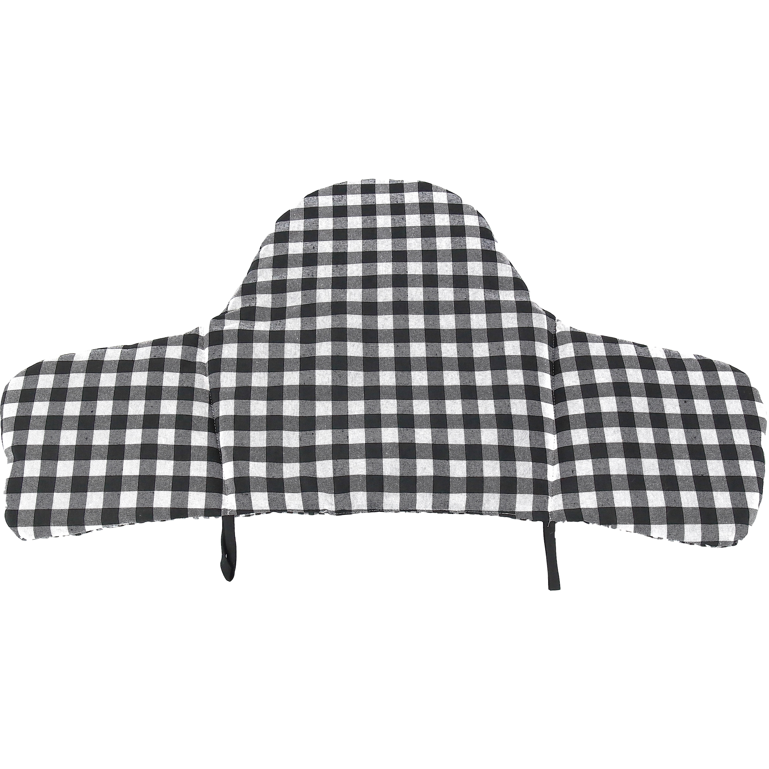 Light Gray Cojín para trona ANTILOP IKEA reversible Vichy Negro / Vichy Negro Plus