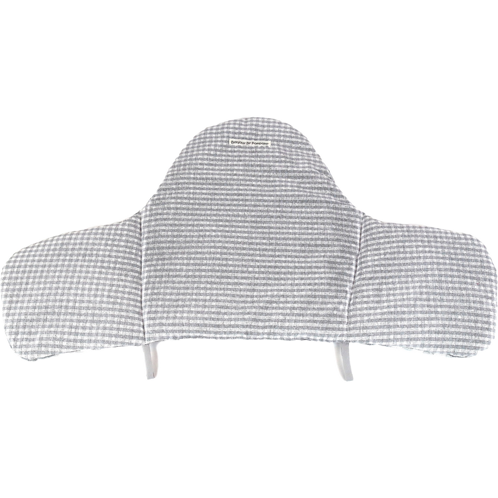 Light Gray Cojín para trona ANTILOP IKEA reversible Vichy Gris / Vichy Gris Plus