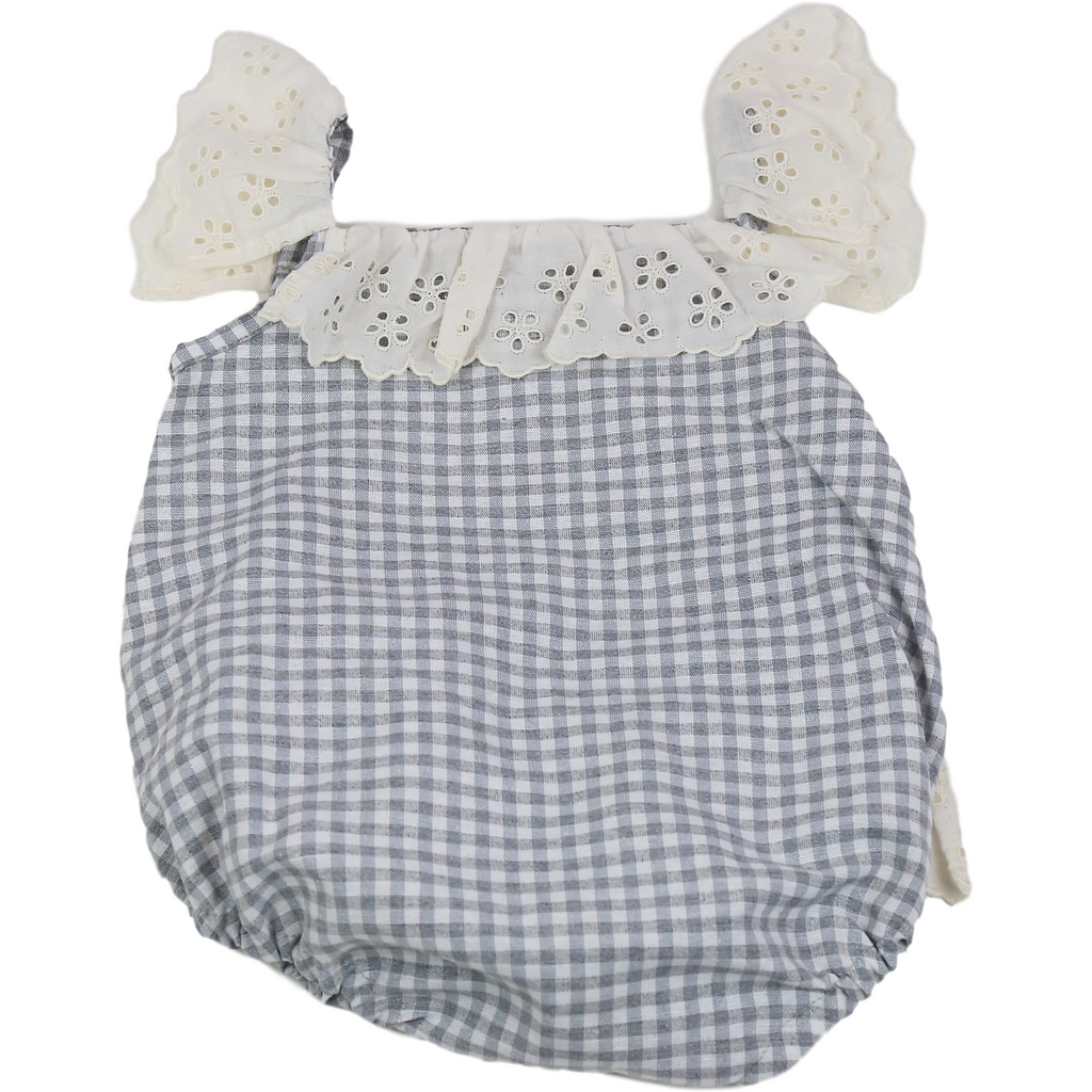 Gray Pelele Tirante Vichy Gris