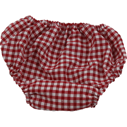 Saddle Brown Cubrepañal Vichy Rojo