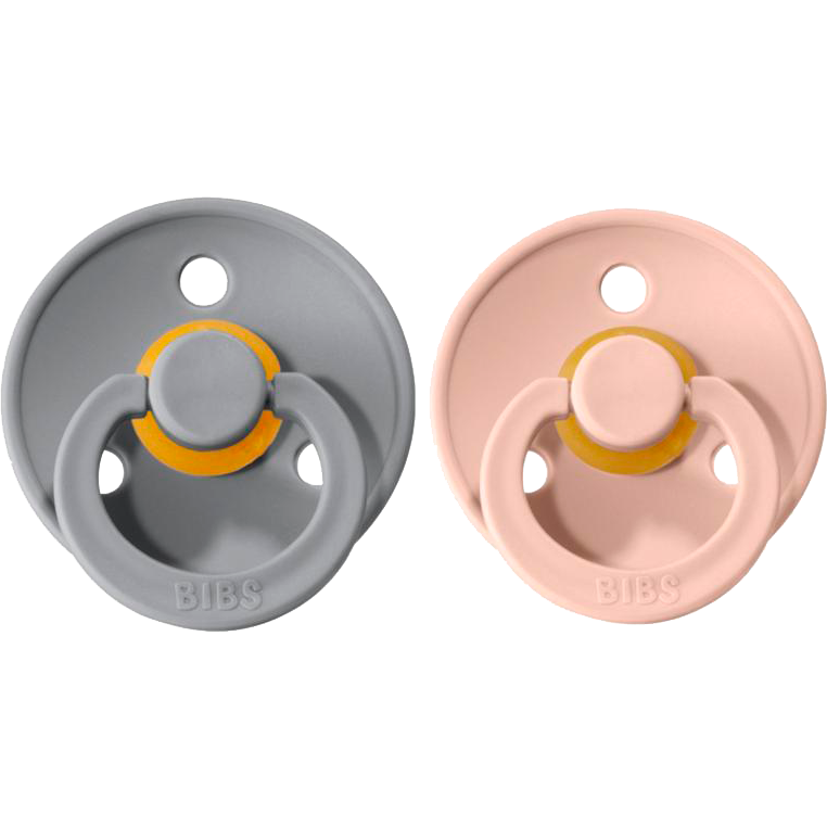 Dark Gray 2 Chupetes BIBS® Blush / Cloud