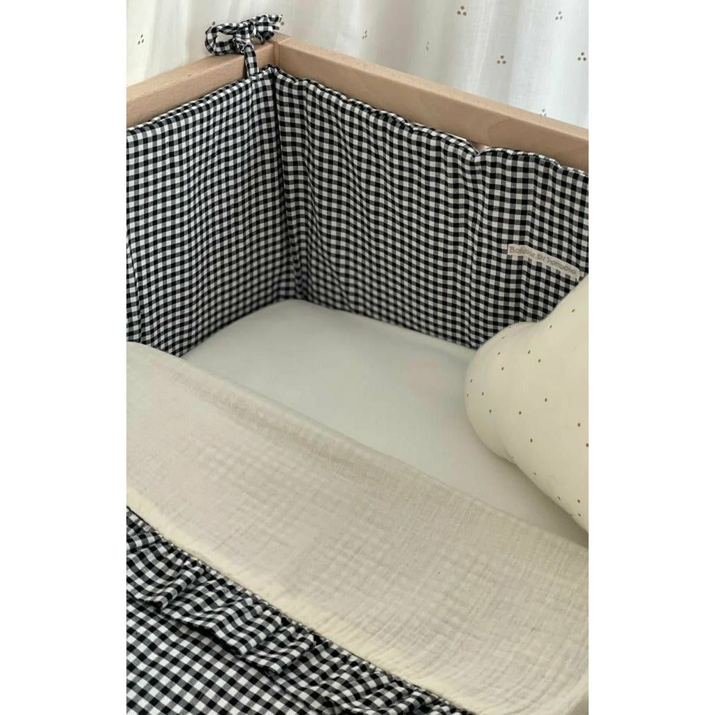 Dark Gray Chichonera Cuna Vichy Negro