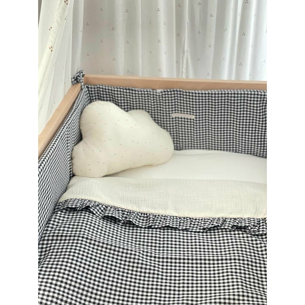 Gray Chichonera Cuna Vichy Negro