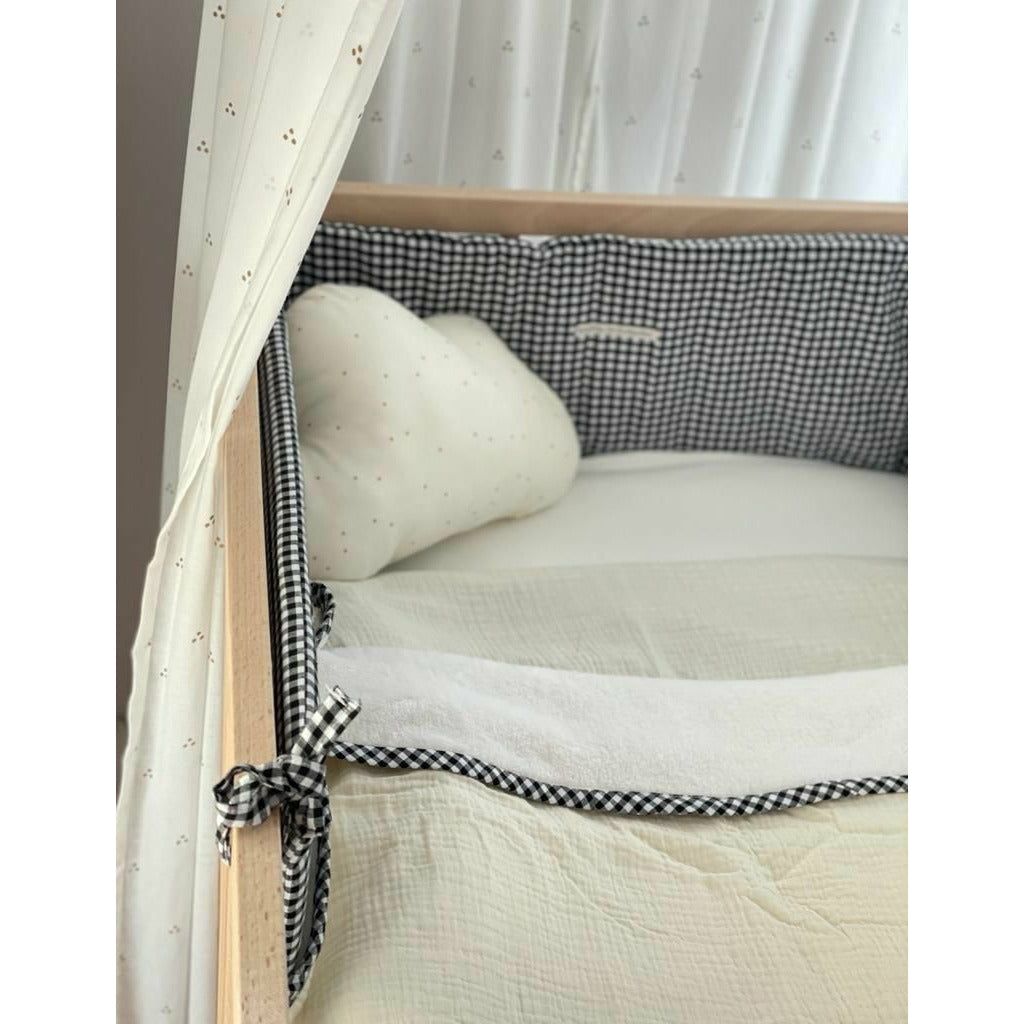 Gray Chichonera Cuna Vichy Negro