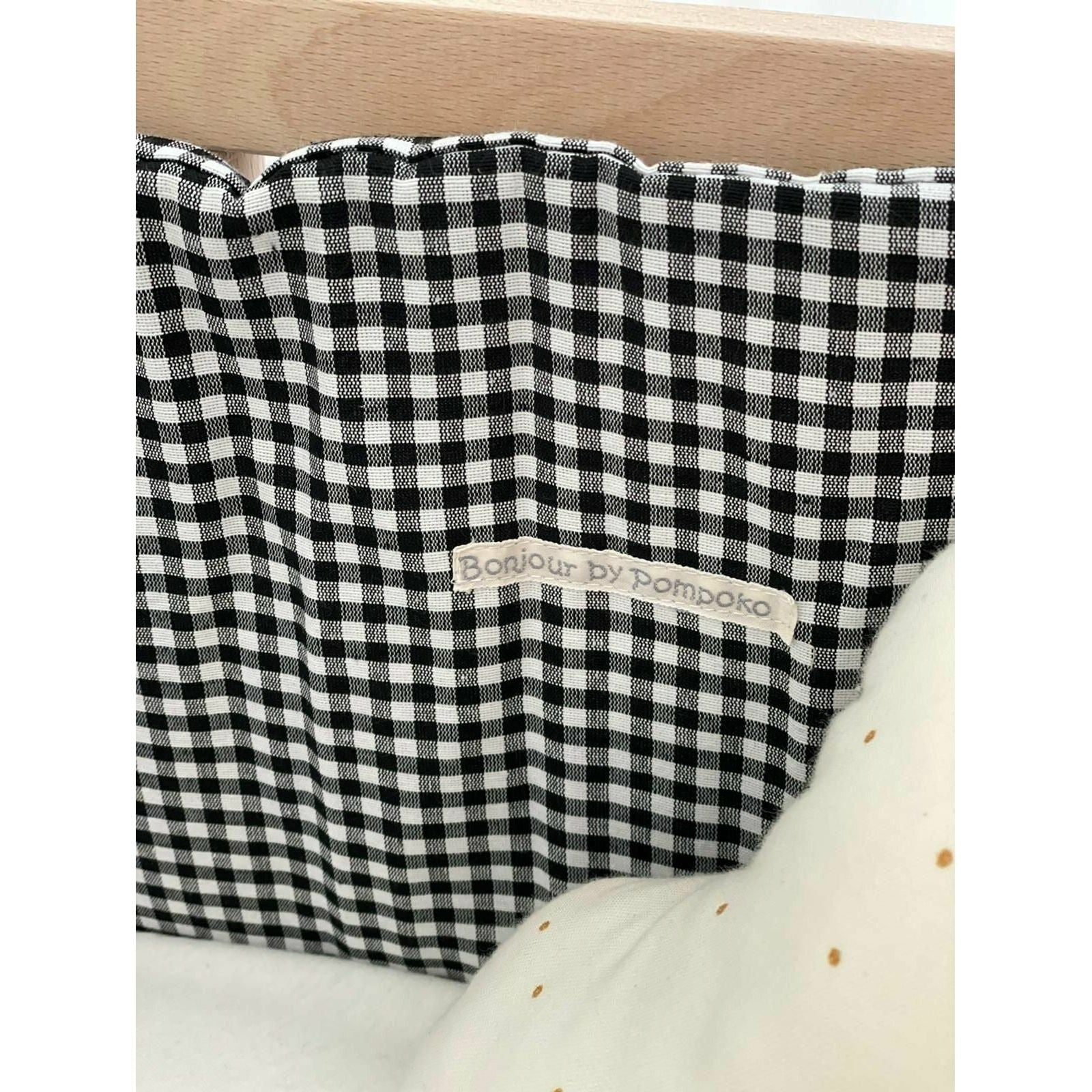 Black Chichonera Cuna Vichy Negro