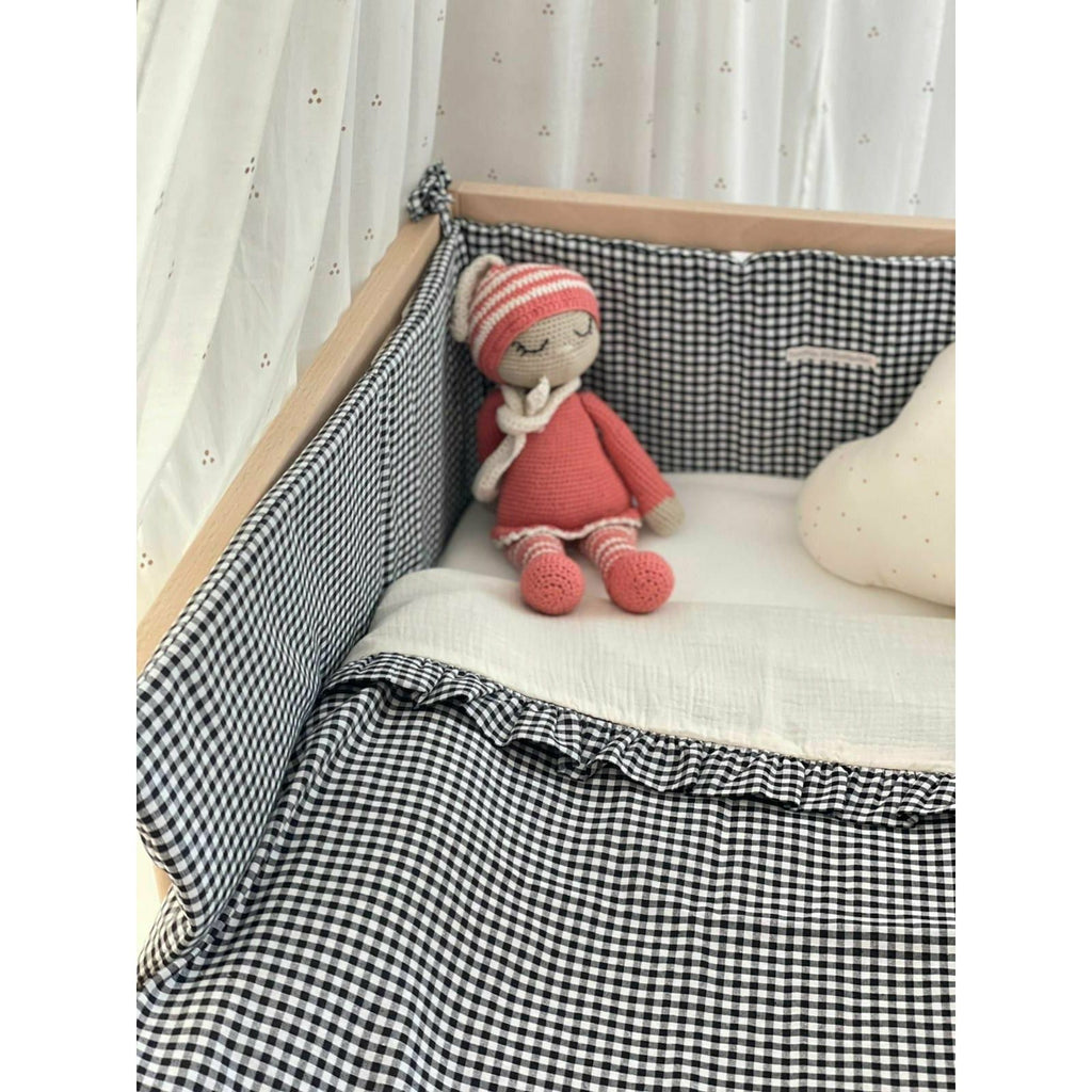 Gray Chichonera Cuna Vichy Negro