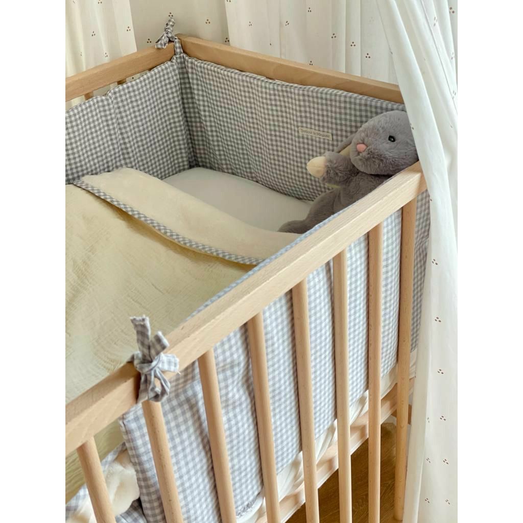 Dark Gray Chichonera Cuna Vichy Gris