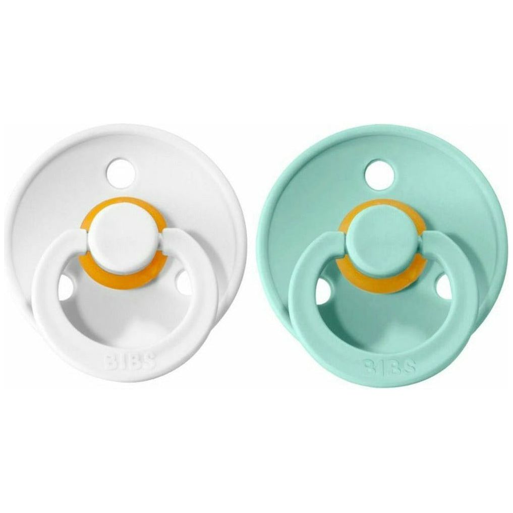 Light Gray 2 Chupetes BIBS® White / Mint
