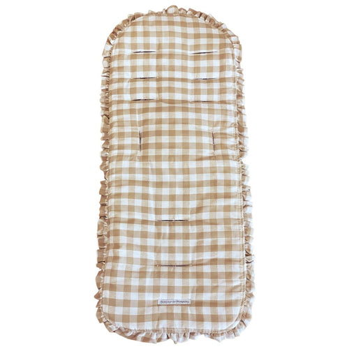 Gray Colchoneta Universal Volante Vichy Camel Plus