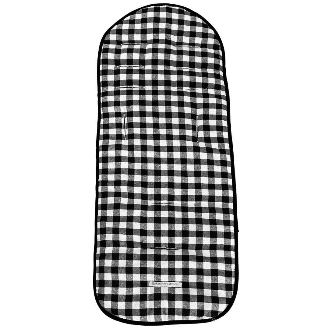 Dark Slate Gray Colchoneta Universal Vichy Negro Plus