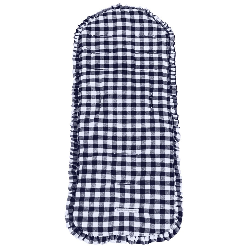 Dark Slate Gray Colchoneta Universal Volante Vichy Azul Marino Plus