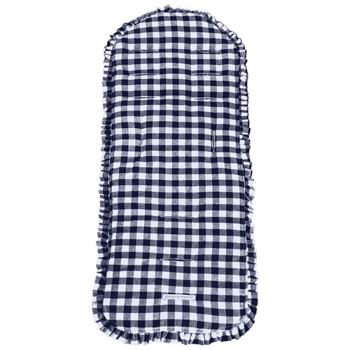 Dark Slate Gray Colchoneta Universal Volante Vichy Azul Marino Plus
