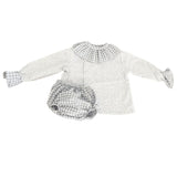 Light Gray Blusa Ramitas Grises
