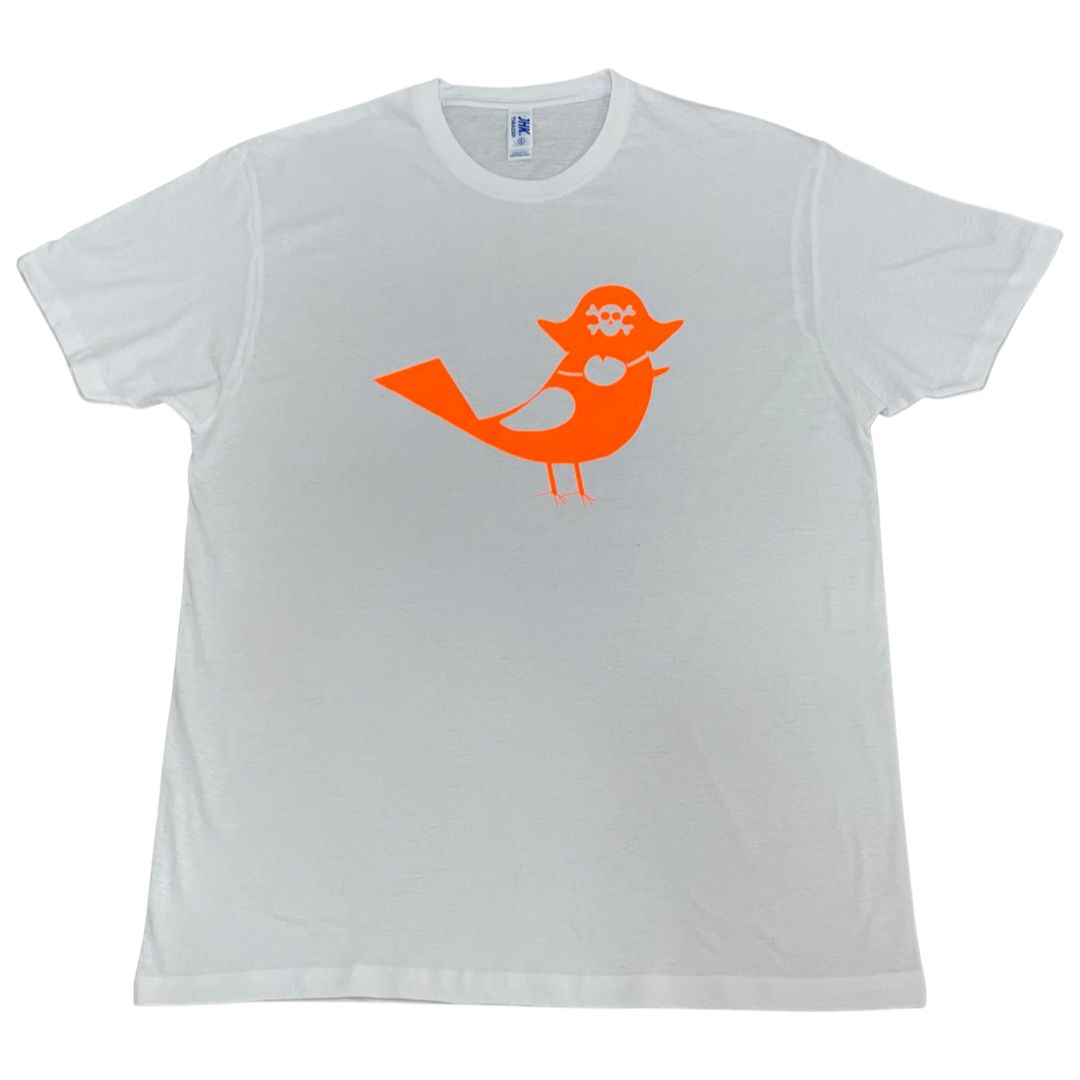 Gray Camiseta Adulto Pompoko Pirata Fluor Naranja