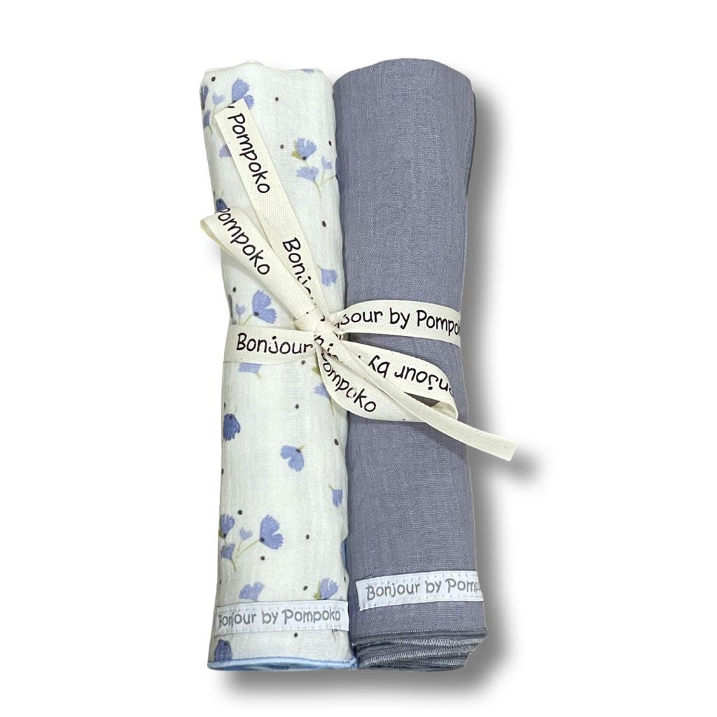 Pack Muselinas Flor Japon Acero