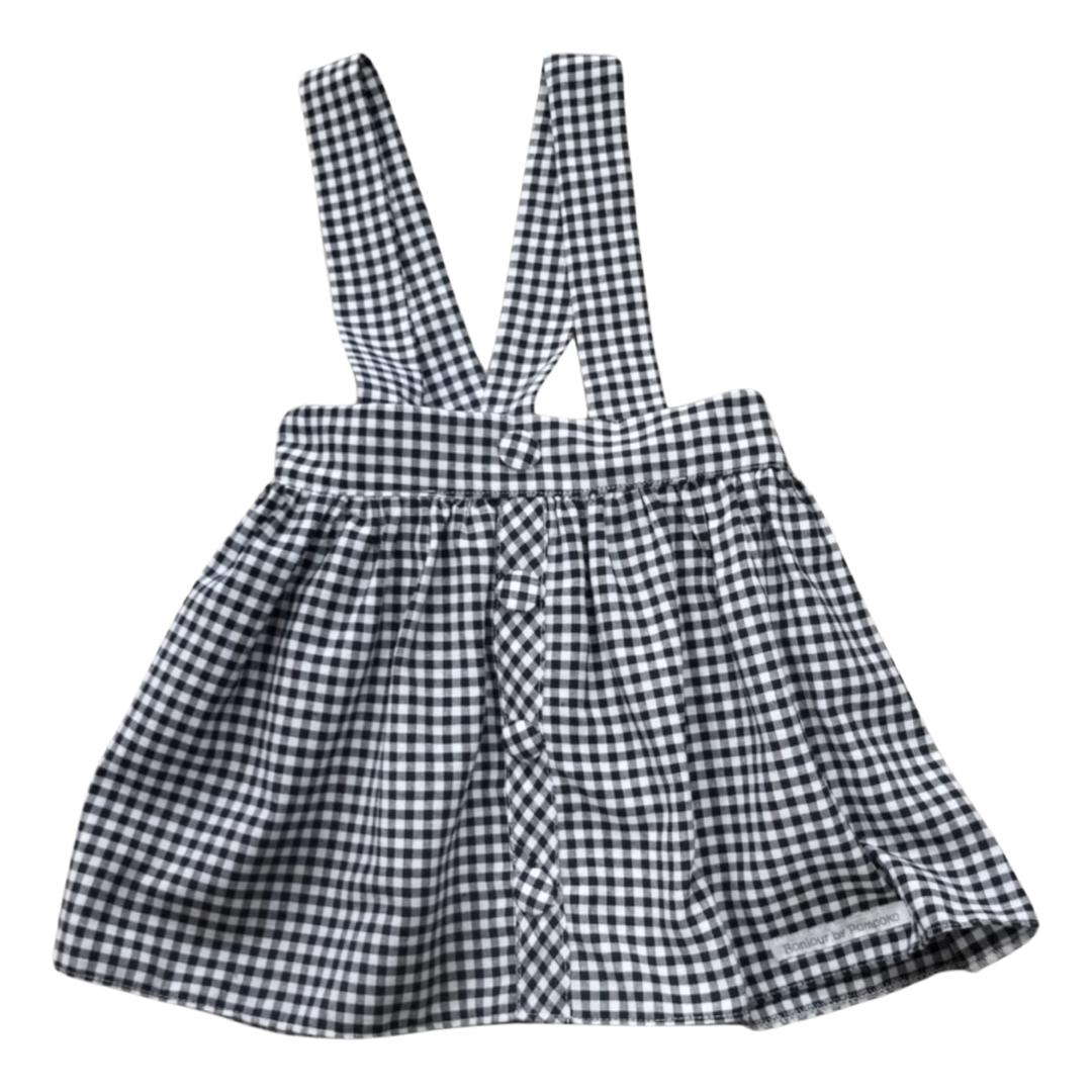 Falda Tirantes Vichy Negro