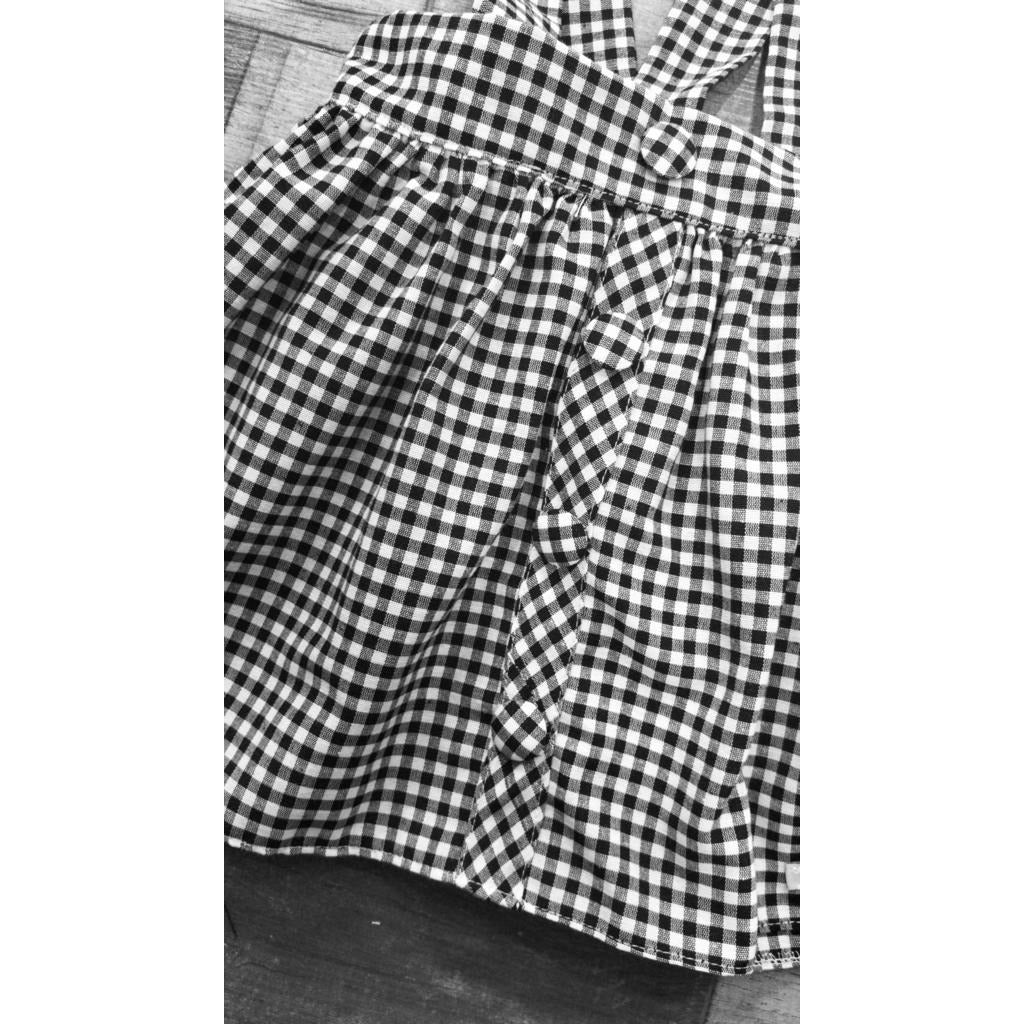 Falda Tirantes Vichy Negro