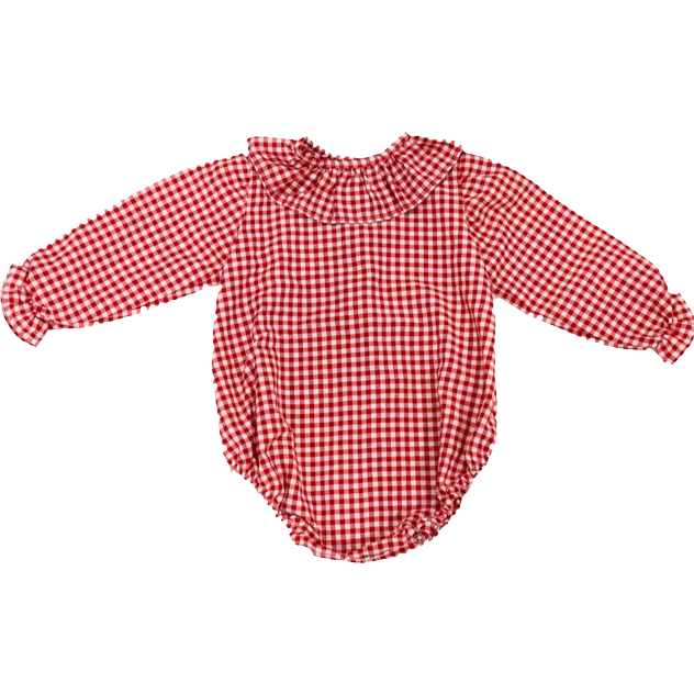 Maroon Pelele Vichy Rojo