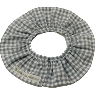 Light Slate Gray Cuello Vichy Gris